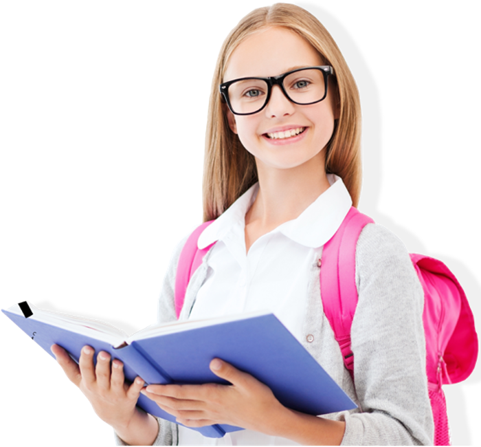 student carrying books and bag